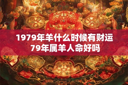 1979年羊什么时候有财运 79年属羊人命好吗