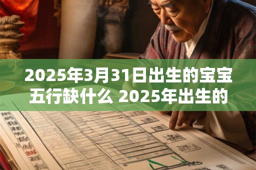 2026年3月31日出生的宝宝五行缺什么 2026年出生的宝宝五行中缺少哪个