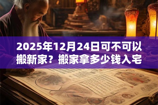2025年12月24日可不可以搬新家？搬家拿多少钱入宅？