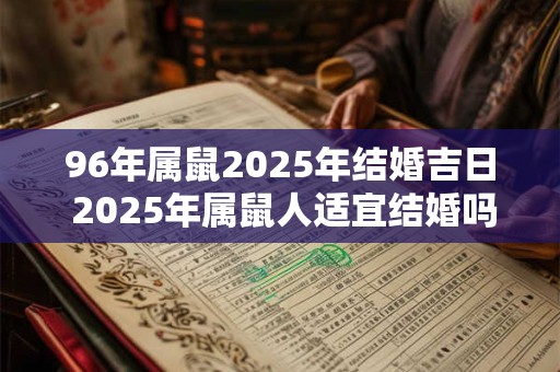 96年属鼠2025年结婚吉日 2025年属鼠人适宜结婚吗