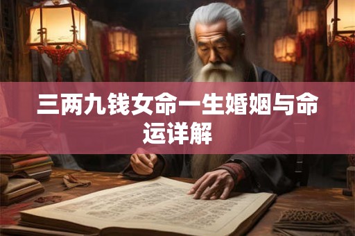 三两九钱女命一生婚姻与命运详解