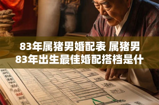 83年属猪男婚配表 属猪男83年出生最佳婚配搭档是什么