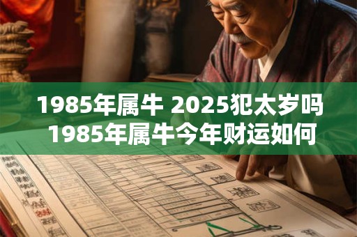 1985年属牛 2025犯太岁吗 1985年属牛今年财运如何 1985年属牛 2025犯太岁吗 1985年属牛今年财运如何
