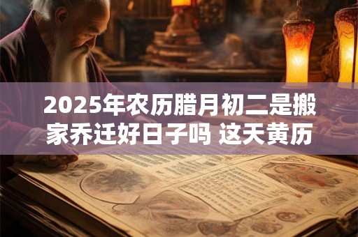 2025年农历腊月初二是搬家乔迁好日子吗 这天黄历宜忌