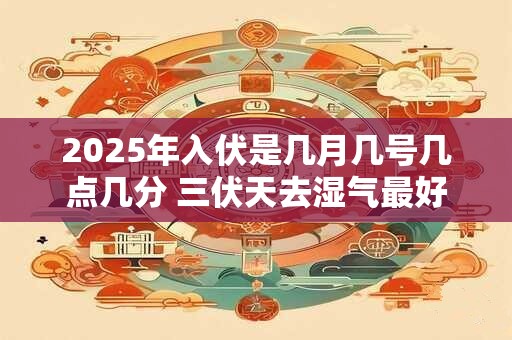 2025年入伏是几月几号几点几分 三伏天去湿气最好的方法