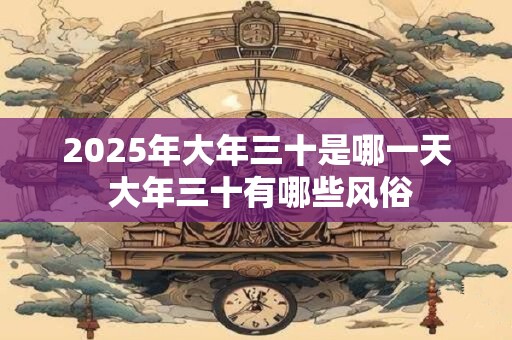 2025年大年三十是哪一天 大年三十有哪些风俗 2025年大年三十是哪一天 大年三十有哪些风俗