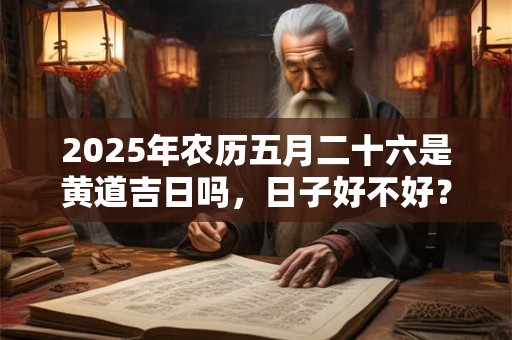 2025年农历五月二十六是黄道吉日吗，日子好不好？