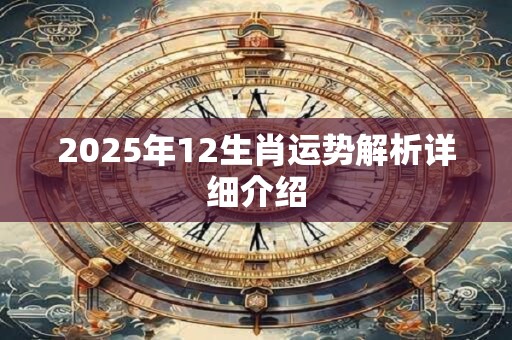 2025年12生肖运势解析详细介绍