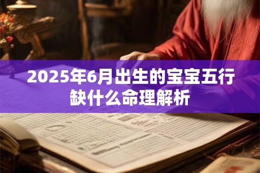2025年6月出生的宝宝五行缺什么命理解析