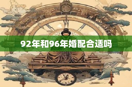 92年和96年婚配合适吗
