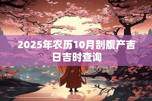 2025年农历10月剖腹产吉日吉时查询
