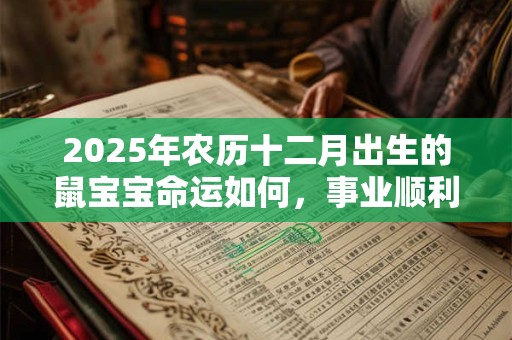 2025年农历十二月出生的鼠宝宝命运如何，事业顺利，财运亨通