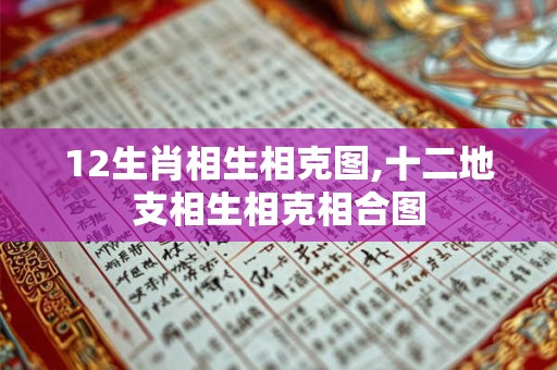 12生肖相生相克图,十二地支相生相克相合图