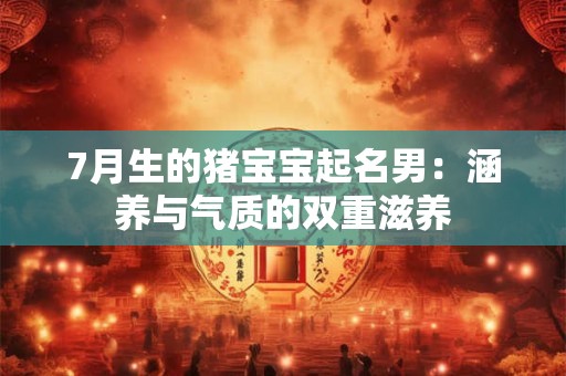 7月生的猪宝宝起名男：涵养与气质的双重滋养