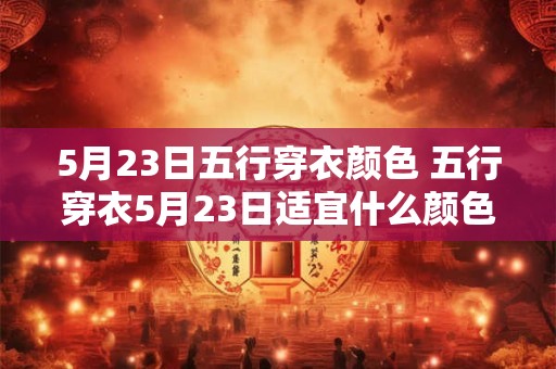 5月23日五行穿衣颜色 五行穿衣5月23日适宜什么颜色