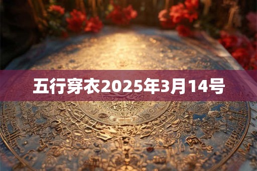 五行穿衣2025年3月14号