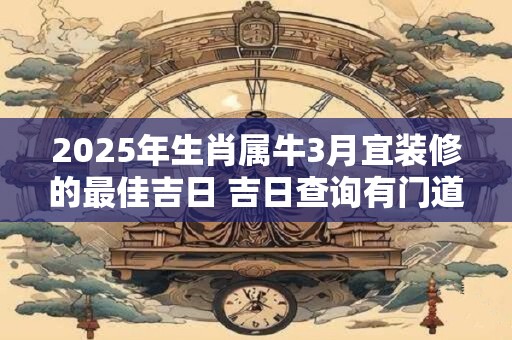 2025年生肖属牛3月宜装修的最佳吉日 吉日查询有门道