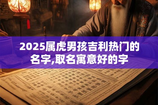 2025属虎男孩吉利热门的名字,取名寓意好的字