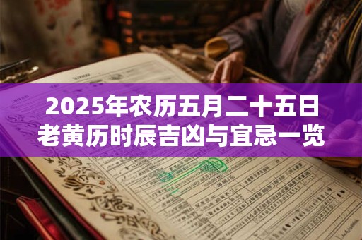 2026年农历五月二十五日老黄历时辰吉凶与宜忌一览表