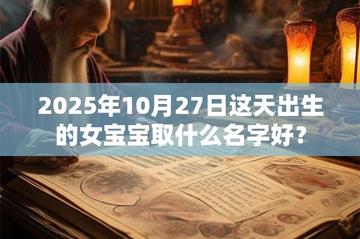 2025年10月27日这天出生的女宝宝取什么名字好？