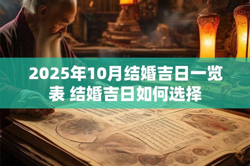 2025年10月结婚吉日一览表 结婚吉日如何选择