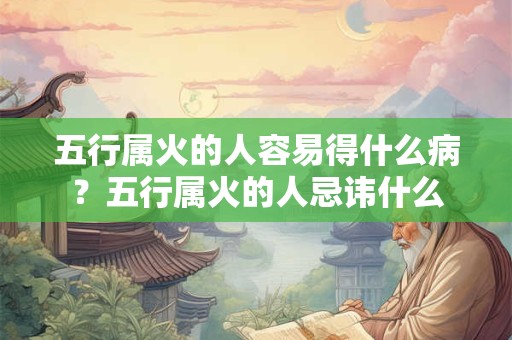五行属火的人容易得什么病？五行属火的人忌讳什么