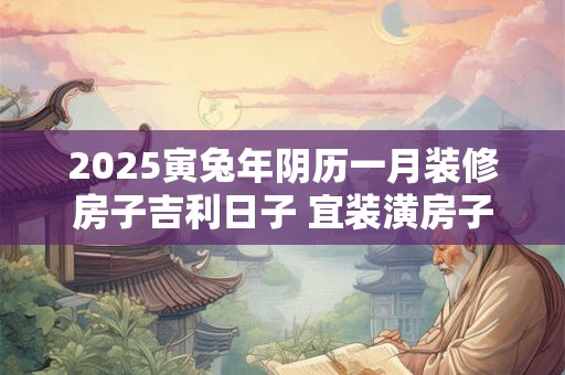 2025寅兔年阴历一月装修房子吉利日子 宜装潢房子佳期