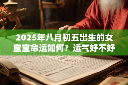 2025年八月初五出生的女宝宝命运如何？运气好不好