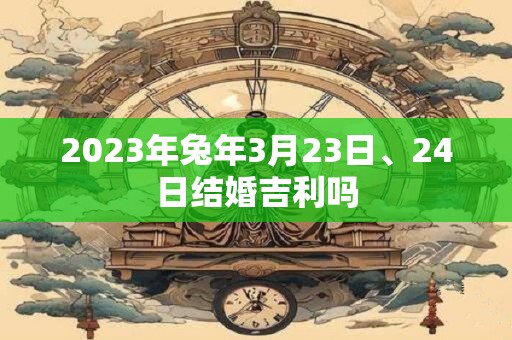2023年兔年3月23日、24日结婚吉利吗