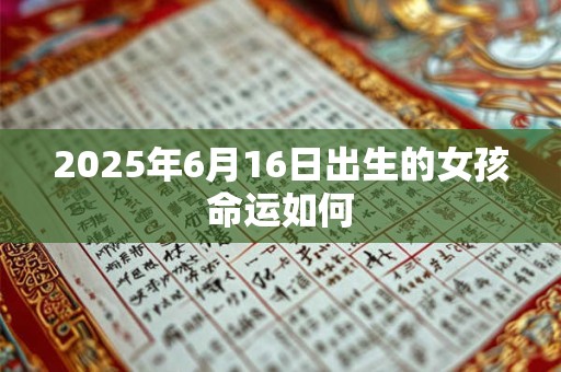 2025年6月16日出生的女孩命运如何 2025年6月16日出生的女孩命运如何