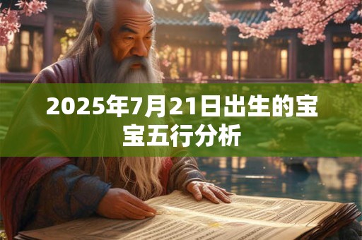 2025年7月21日出生的宝宝五行分析
