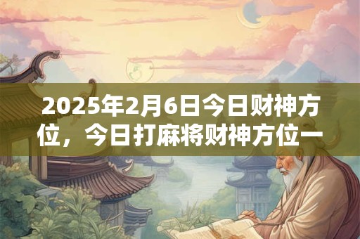 2025年2月6日今日财神方位，今日打麻将财神方位一览表