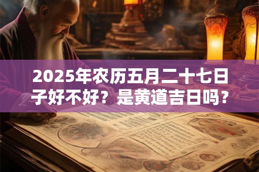 2025年农历五月二十七日子好不好？是黄道吉日吗？
