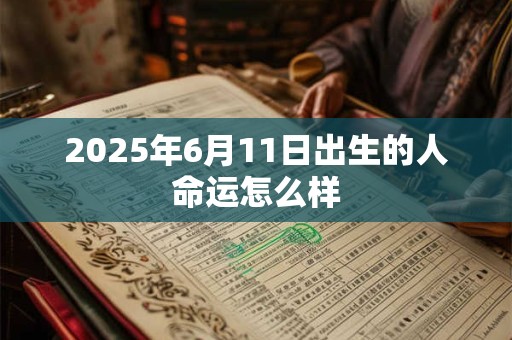 2025年6月11日出生的人命运怎么样