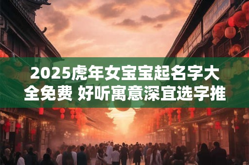 2025虎年女宝宝起名字大全免费 好听寓意深宜选字推荐