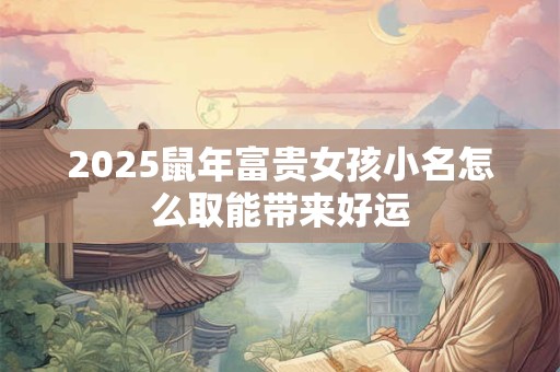 2025鼠年富贵女孩小名怎么取能带来好运