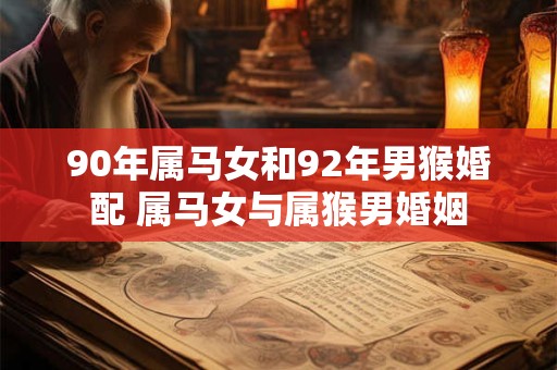 90年属马女和92年男猴婚配 属马女与属猴男婚姻