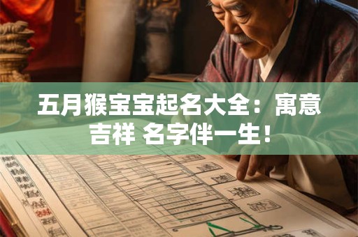 五月猴宝宝起名大全:寓意吉祥 名字伴一生! 五月猴宝宝起名大全:寓意吉祥 名字伴一生!