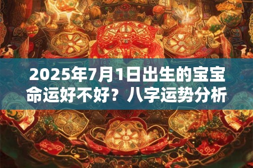 2025年7月1日出生的宝宝命运好不好？八字运势分析