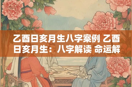乙酉日亥月生八字案例 乙酉日亥月生：八字解读 命运解析