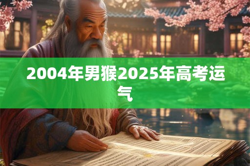 2004年男猴2025年高考运气