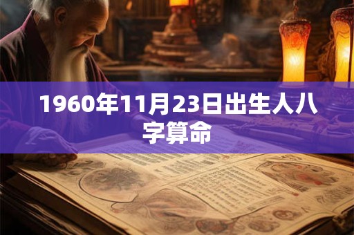 1960年11月23日出生人八字算命