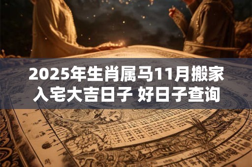 2025年生肖属马11月搬家入宅大吉日子 好日子查询
