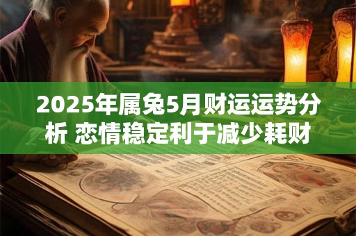 2025年属兔5月财运运势分析 恋情稳定利于减少耗财