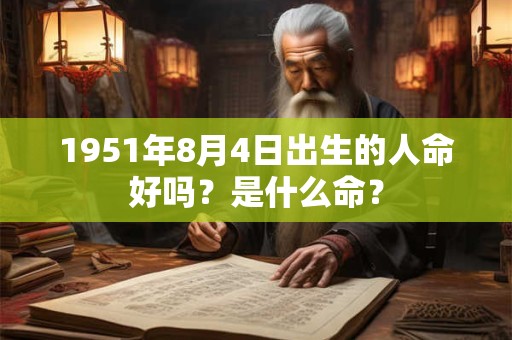 1951年8月4日出生的人命好吗？是什么命？