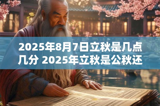 2025年8月7日立秋是几点几分 2025年立秋是公秋还是母秋