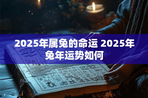2025年属兔的命运 2025年兔年运势如何