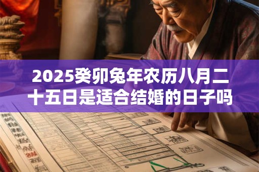 2026癸卯兔年农历八月二十五日是适合结婚的日子吗