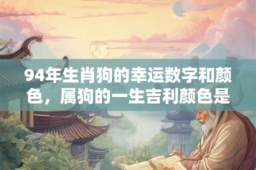 94年生肖狗的幸运数字和颜色，属狗的一生吉利颜色是什么