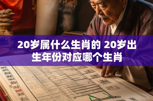 20岁属什么生肖的 20岁出生年份对应哪个生肖